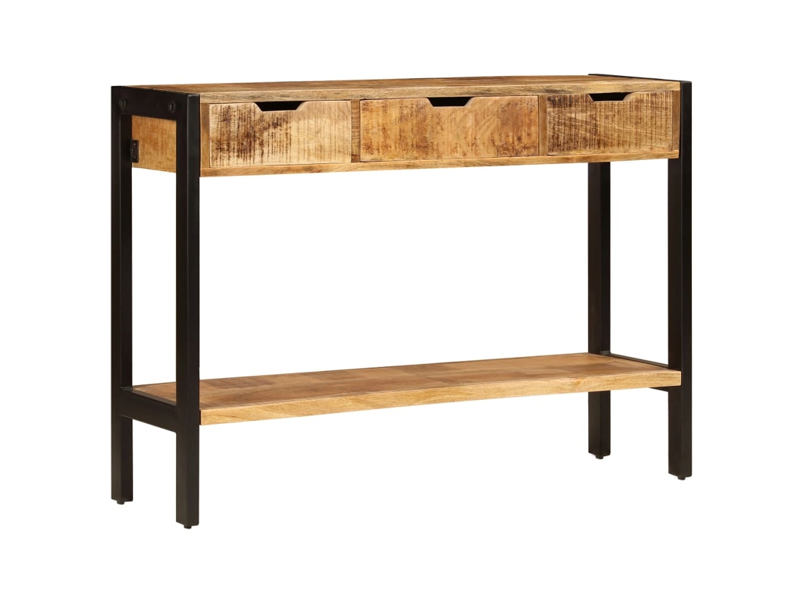 Maison Exclusive - Aparador Con 3 Cajones Madera Maciza De Mango 110x35x75 Cm