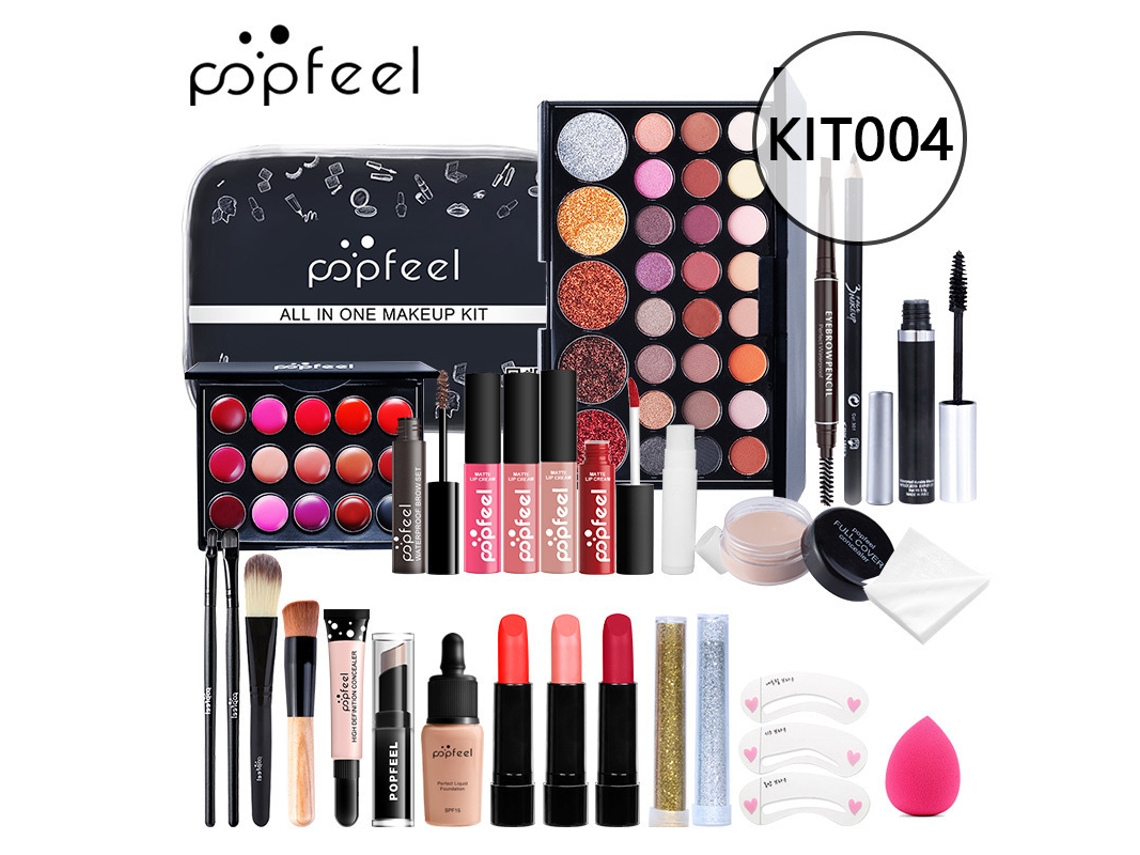 Caixa Surpresa Do Kit De Maquiagem Multifuncional | Kit De Maquiagem Básica Essencial Para Mulheres, Que Inclui:
