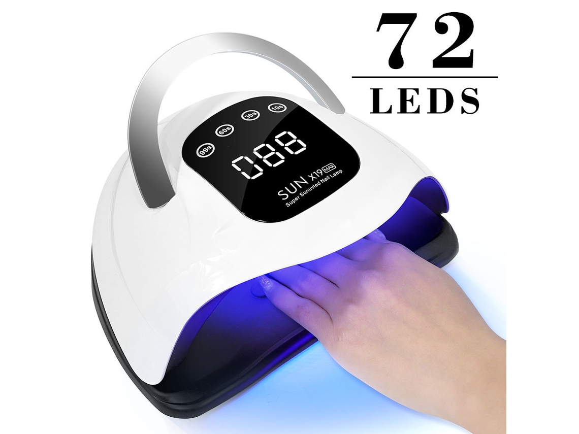 Set de manicura y pedicura Eifson Sun X19 Max, secador de uñas de 186 W, lámpara UV de 72 LED, máquina de secado de gel para uñas