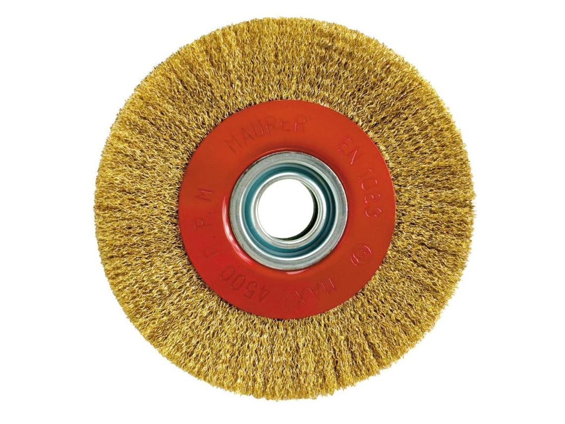 Cepillo Acero Latonado Circular Ø 125x30 mm MAURER