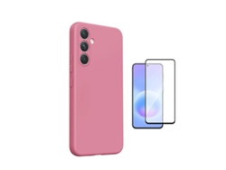 Kit De Película De Cristal Templado Gorillasglass Funda Protectora Trasera De Silicona Gift4me Para Samsung Galaxy A27 5g - Rosa