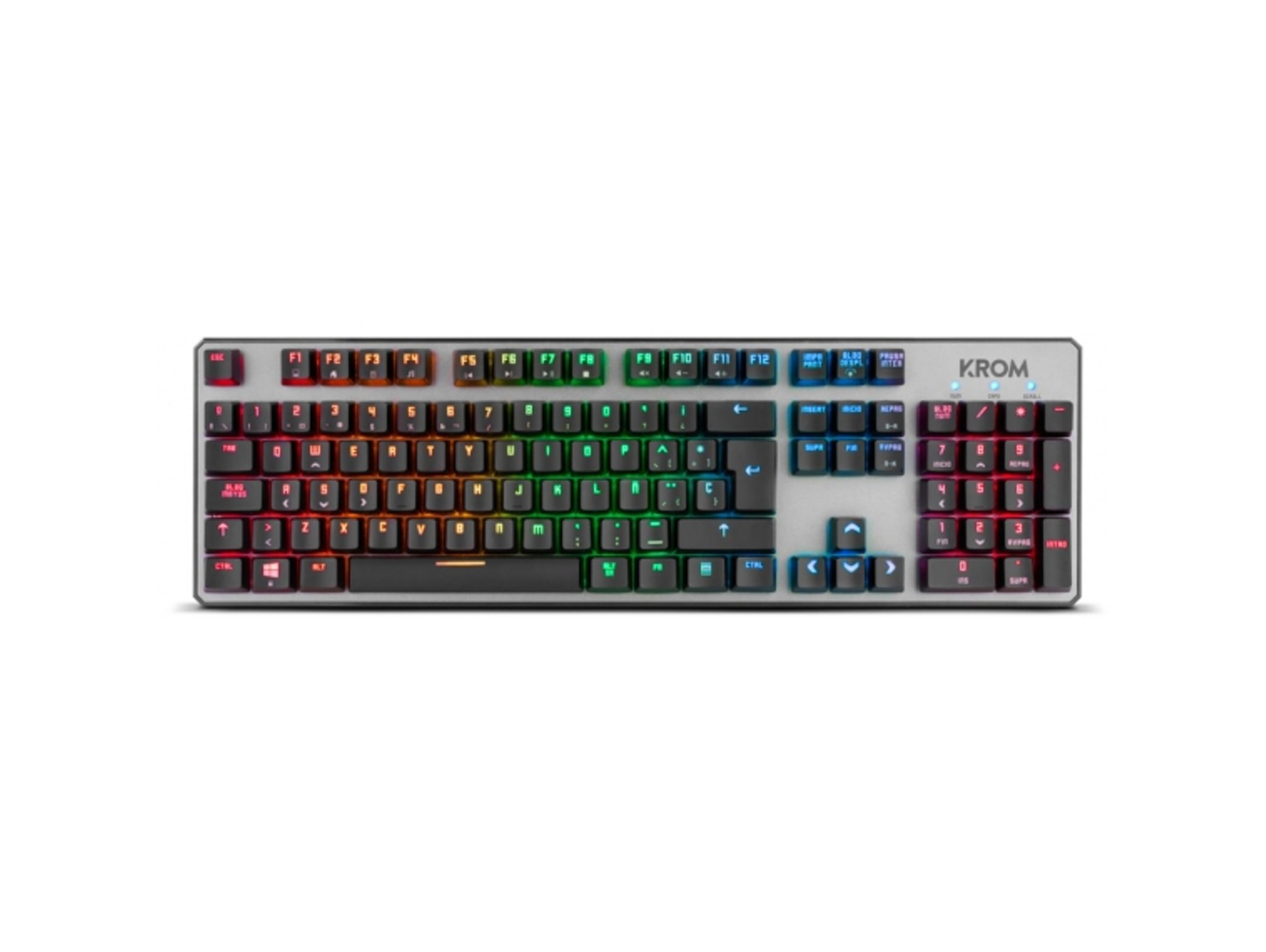 Teclado Gaming KROM Kernel RGB (Mecánico - Español - Gris)