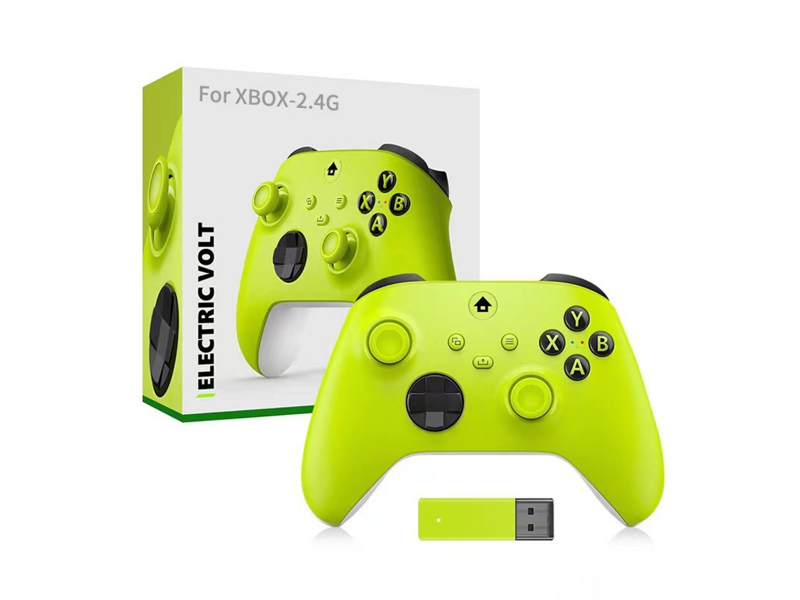Mando inalámbrico 2.4G para Xbox One Series X/S con receptor USB, compatible con Windows PC, color amarillo. Aeuzwr