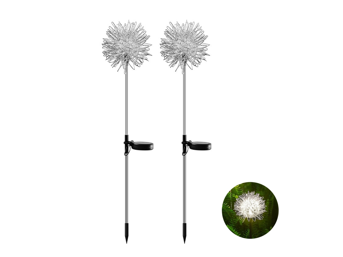 Decoración solar de jardín exterior con forma de diente de león, luz para balcón y jardín.