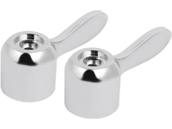 Adaptador universal para manija de grifo de aleación de zinc, tono plateado, 2 piezas CHABERLU