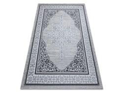 Alfombra Gloss Moderno 8490 52 Ornamento, Elegante, Marco Marfil / Gris (200 x 290 cm)
