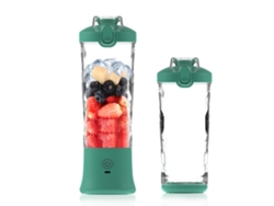 Exprimidor de frutas Eifson de 590 ml con 6 cuchillas y batería recargable USB C de 4000 mAh (verde)