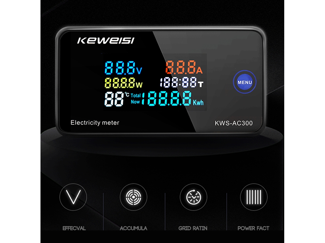 Voltímetro Amperímetro Digital Ac50-300v 10a/100a
