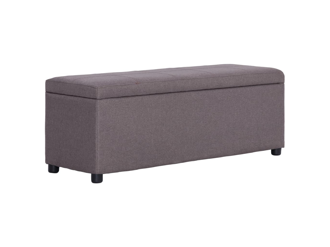 Banco Baul VIDAXL Gris Topo Poliéster (116 cm)
