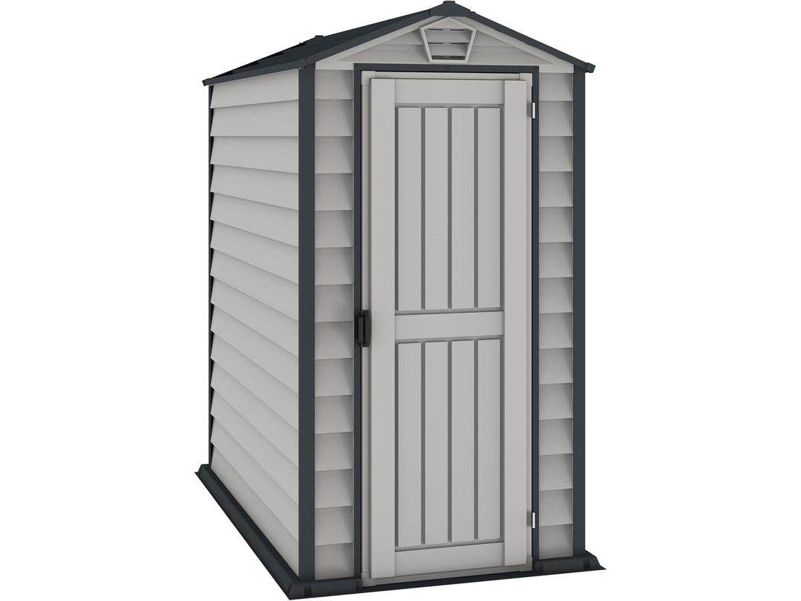 Caseta Jardín - Evermore 4x6 - Resina PVC - Color Gris Claro y Oscuro DURAMAX