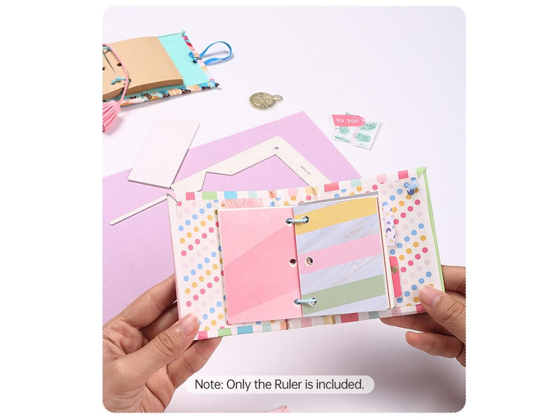 Regla Guía Para Encuadernación De Libros, Herramienta De Encuadernación Diy Con Escalas Precisas 5 En 1