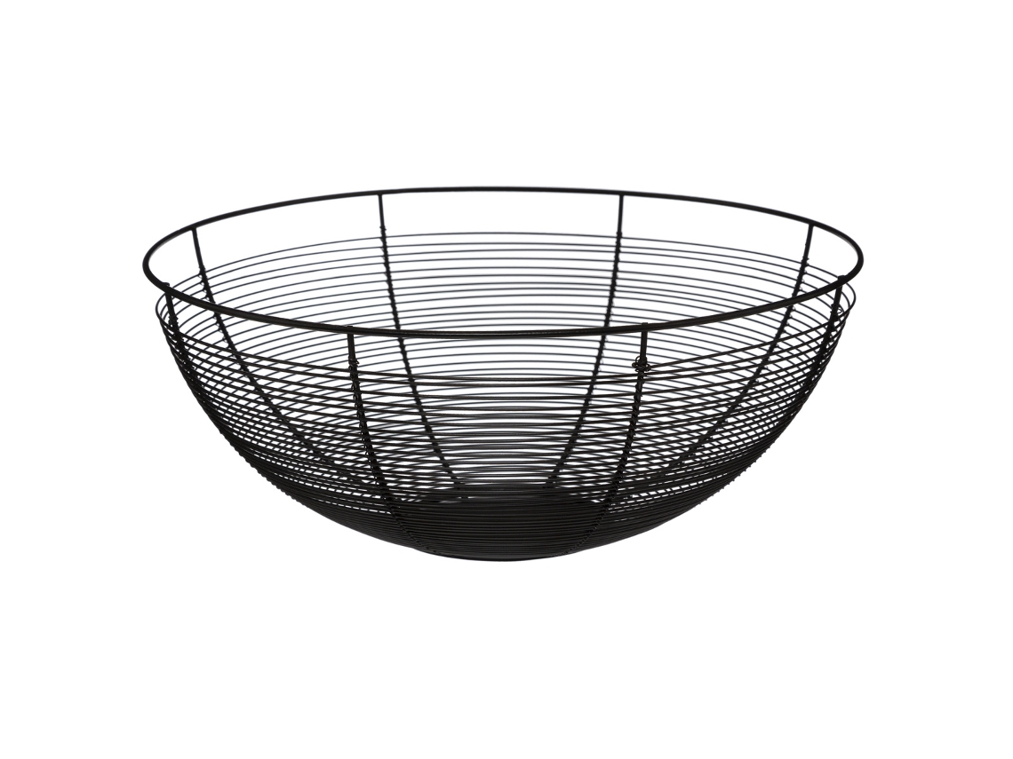 5five - cesta de hierro negro 32cm