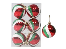 6 Bolas Navideñas de Plástico de 6 cm - Brillo Inastillable para Árbol NEVEANCE