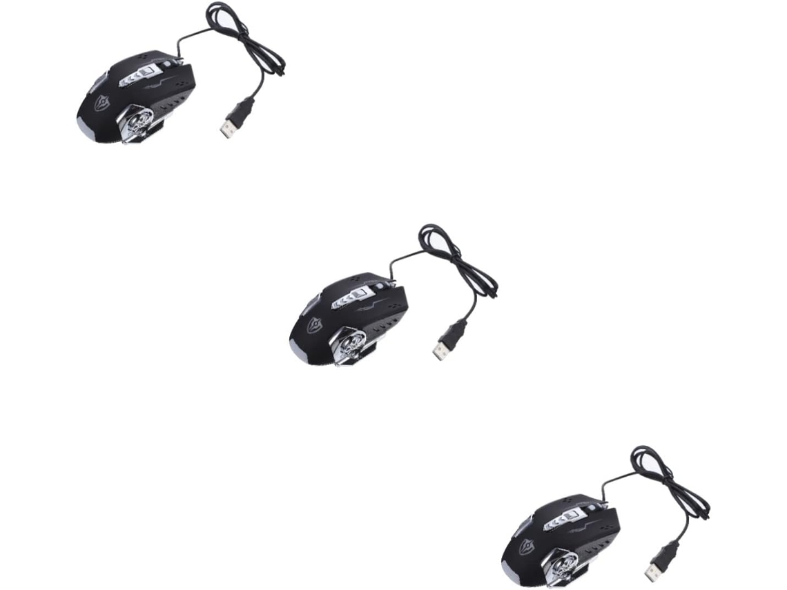 Ratón Ergonómico Para Juegos Rgb Con Cable De 3 Piezas Y Control De Dpi - Accesorio Práctico