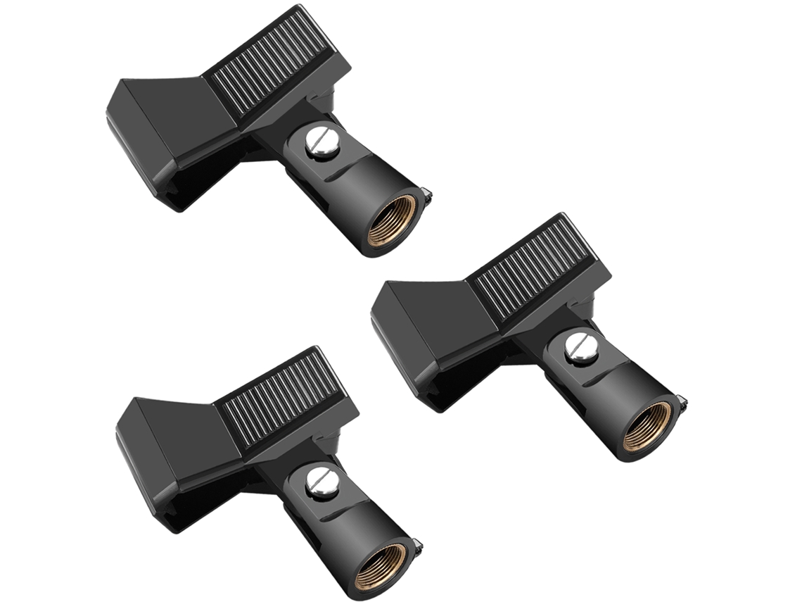 Juego de 3 abrazaderas para micrófono Neewer, con tornillo de 5/8 de pulgada, compatible con micrófonos de 22 a 35 mm de diámetro.