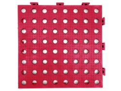 Pack 100 Losetas Suelo Antideslizante Maxi Drenante Rojo 33x33x2cm (≈11m²) Ultra-resistentes: Paso De Coches, Hostelería, Industria