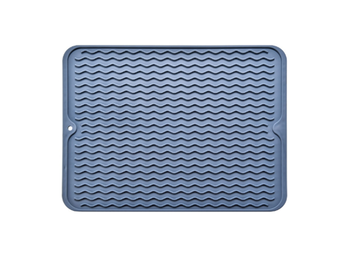 Alfombrilla Aislante De Goma Antideslizante Para Escurridor/secador De Platos De Cocina - Azul