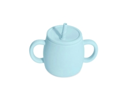 Vaso de entrenamiento de silicona para bebés, vaso de transición resistente a las roturas con pajita, vaso abierto para bebés, modelo 5 Rosewell