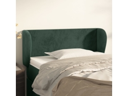 Cabecero De Terciopelo Verde Oscuro 93x23x78/88 Cm