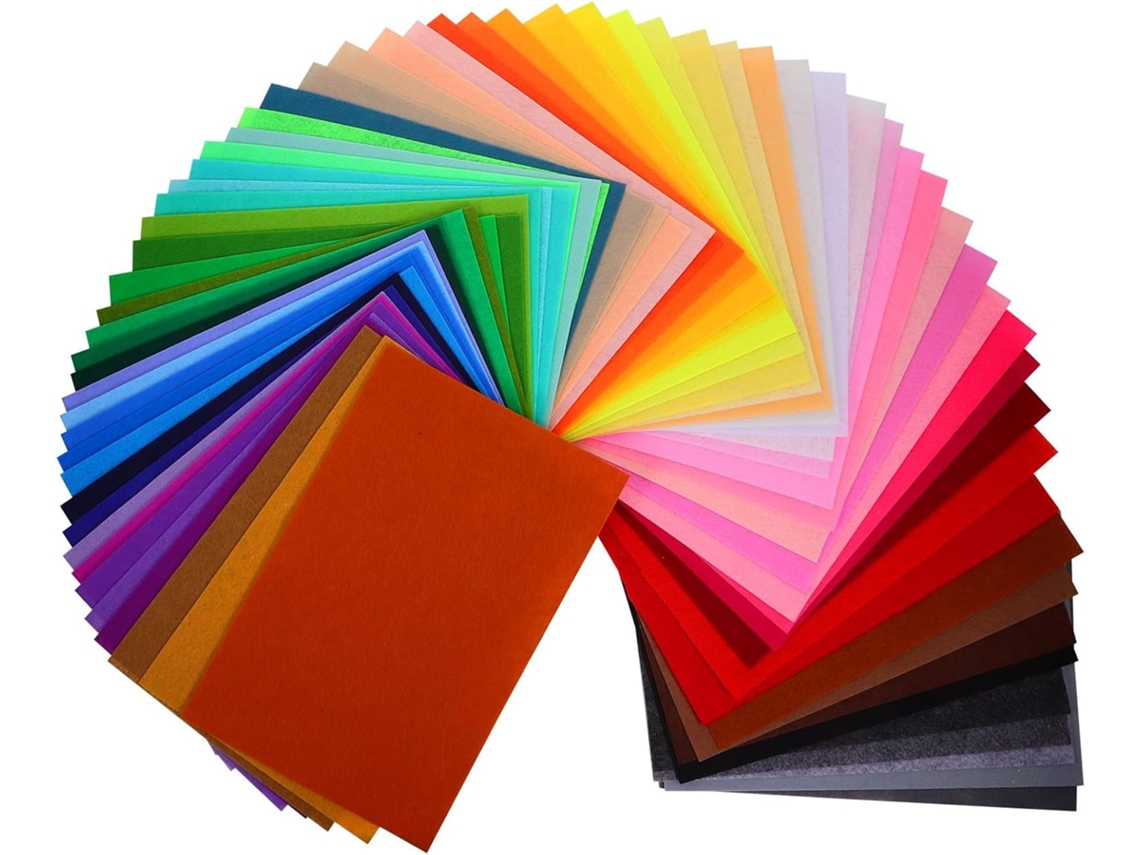66 Piezas De Fieltro De Colores Para Patchwork, Costura, Manualidades Y Proyectos Escolares.