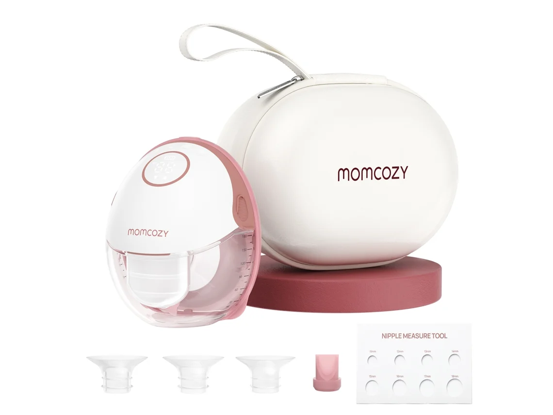 Extractor De Leche Momcozy Mobile Style M6, Ritmo Ideal Para Más Leche, Más Firme Y Discreto, Con 3 Modos Y 9 Niveles, 24 Mm (1 Unidades, Rojo)
