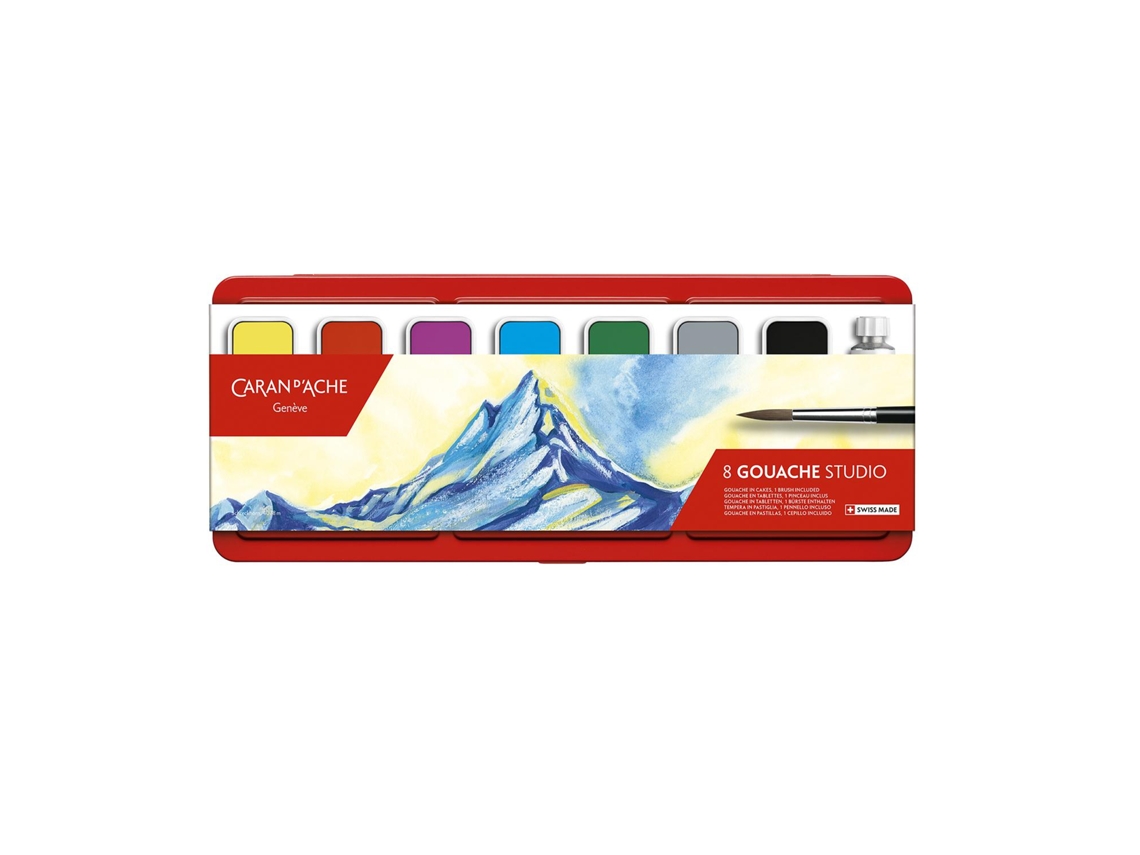CARAN D'ACHE Guache Studio Caixa com 8 Pastilhas