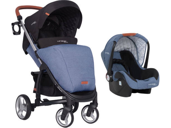 Carrito de Bebé Individual EASYGO Virage Ecco + Starter 0+ Isofix Ready Denim