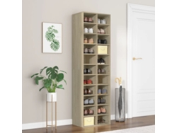 Mueble Zapatero | Armario Zapatero De Madera Contrachapada Color Roble 54x34x183cm