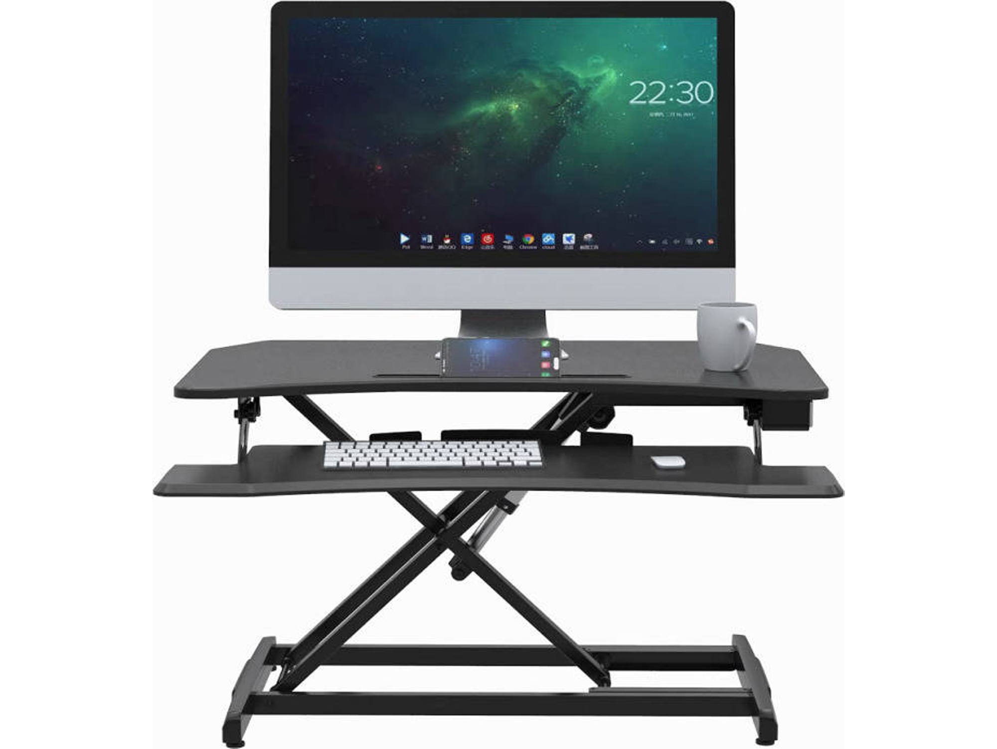 Mesa BLITZWOLF BW-ESD2 Escritorio de Pie Eléctrico (Negro - 18.6 kg)