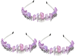 Corona De Cristal Arcoíris De 3 Piezas Con Luna Para Fiestas: Elegante Accesorio Para Mujeres Y Niñas.