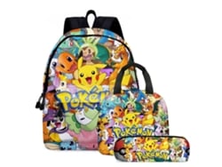 Bolsa De Três Peças De Pokémon