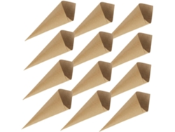 60 conos de papel kraft para confeti, multicolor. Slowmoose