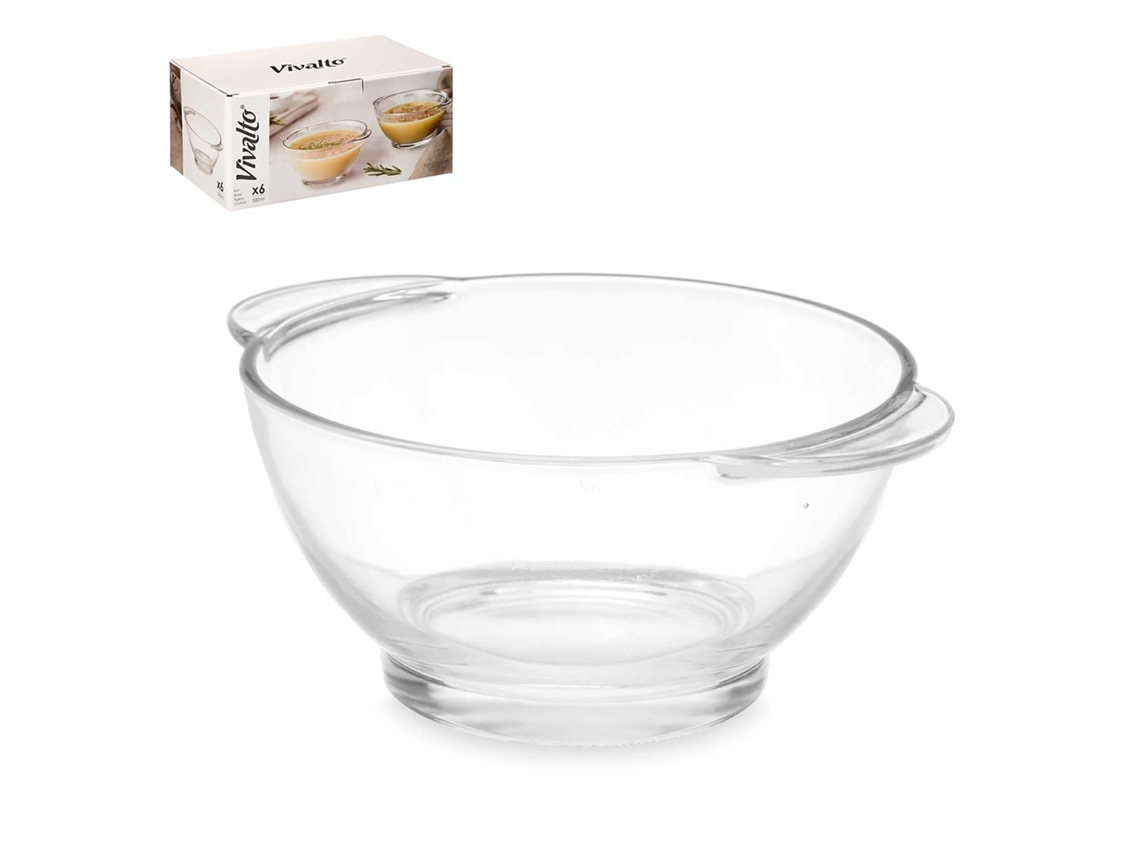 Pack de 6 Vasos de Consomé con Asas, 580ml