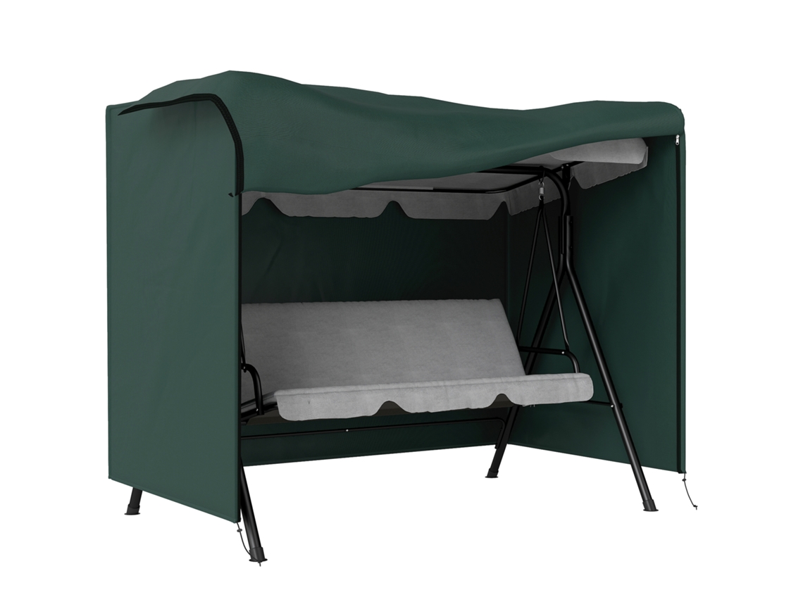 VPMKP - Funda para columpio de jardín Outsunny de 3 plazas, lona impermeable (2,05x1,24x1,64 m)