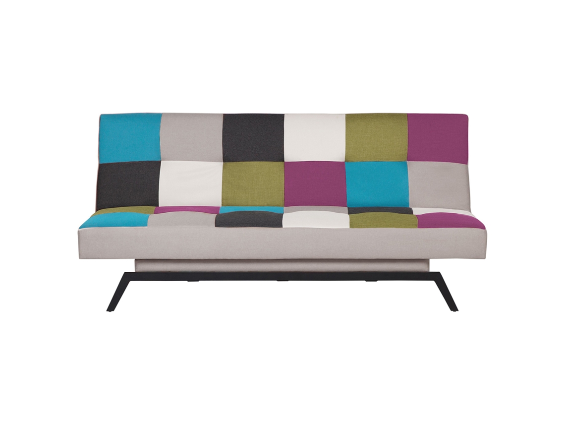 Sofá cama BELIANI Leeds de Poliéster Multicolor 188x93x85
