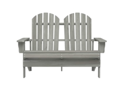 Maison Exclusive - Silla Adirondack De Jardín 2 Plazas Madera Maciza Abeto Gris
