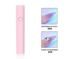 Mini lámpara UV para uñas, secador de uñas pequeño para esmalte en gel, lámpara LED UV portátil para uñas de gel, modos de temporizador de 20 segundos.