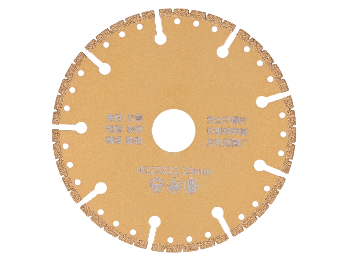 Hoja De Sierra Soldada Para Cortar Acero Y Metal De 125 X 22,23 Mm Con Diamante