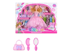Conjunto De Boneca Princesa 44cm Kit De Vestir Brinquedo Para Meninas Com Caixa De Presente