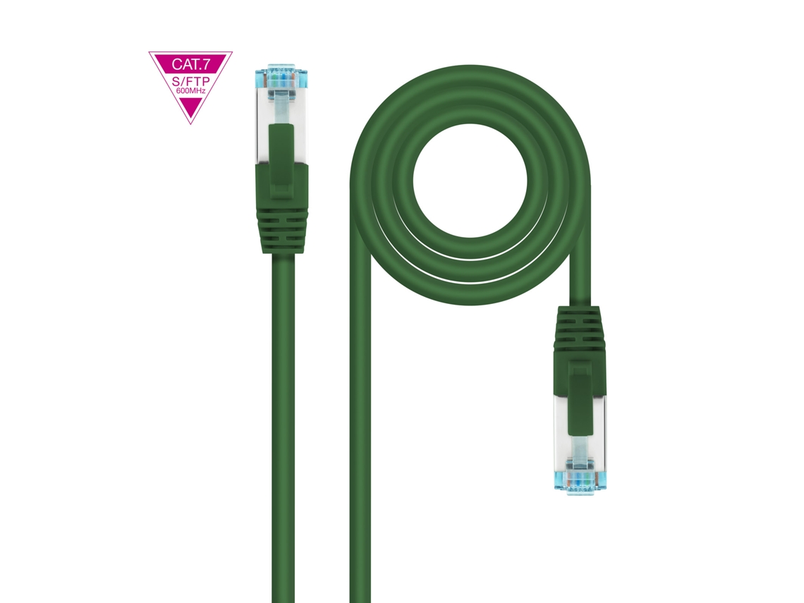 Cable de Red Nanocable Rj45 Lszh Cat.7 600Mhz Sftp Awg26 30 Cm Verde N/A