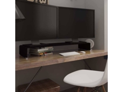 vidaXL Soporte para TV/Elevador monitor cristal blanco 110x30x13 cm