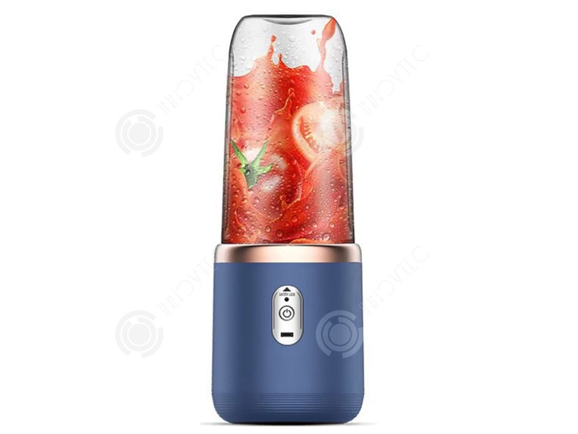 Licuadora Mini Inn de 9,5 x 9,5 x 22 cm, 400 ml, batería grande de 1500 mAh, cuchilla de acero inoxidable 304 con 6 cuchillas, potente potencia Innovtec