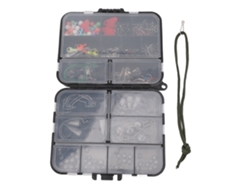 Kit De Acessórios Para Pesca Com Anzóis, Sinkers E Swivels Abs 257 Peças Para Pesca No Mar E Rocha