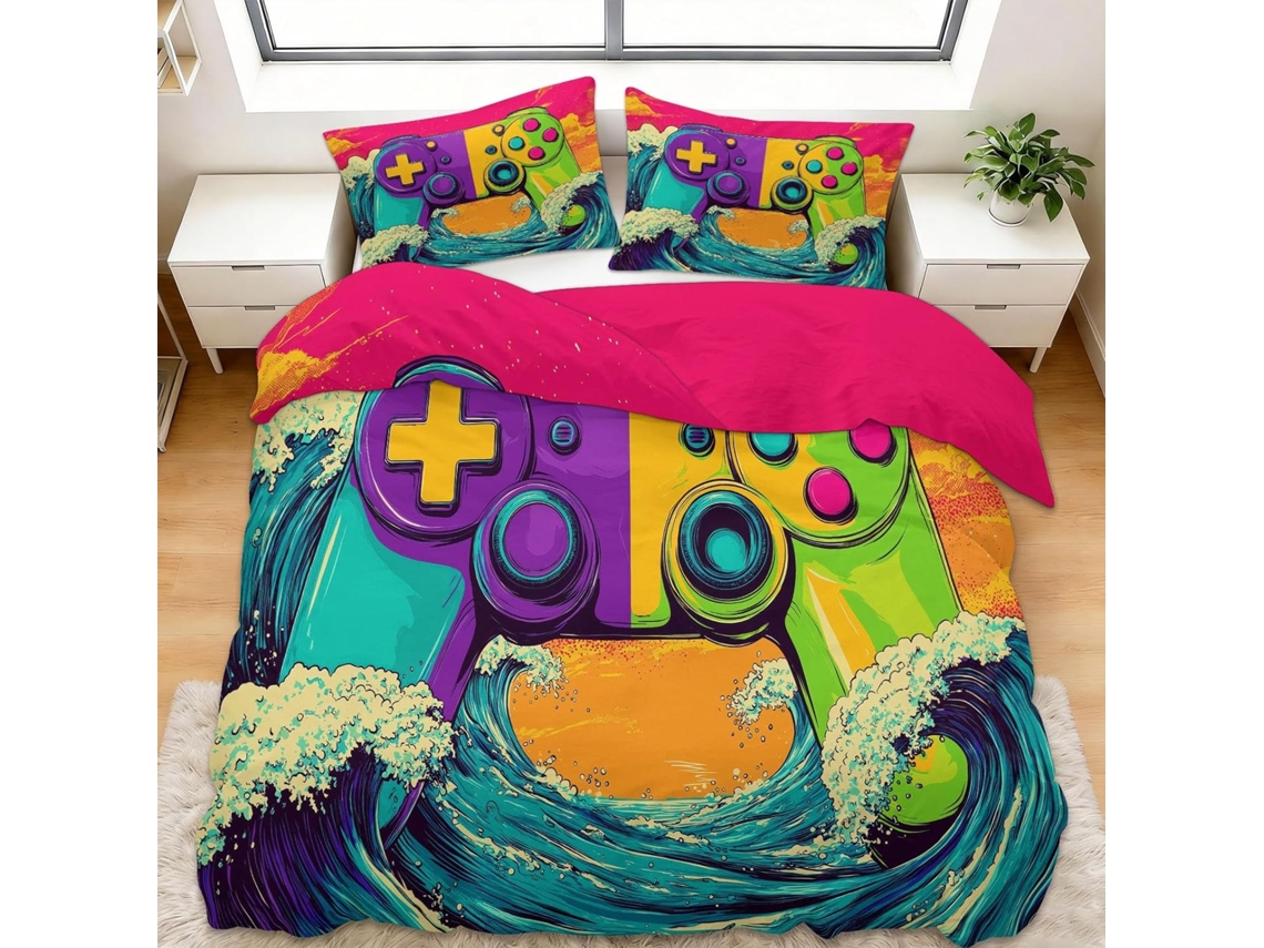 Juego Ropa Cama Diseño Funda Nórdica Microfibra Juego Almohada Funda Piezas 240x260 Cm 240 X 260 65