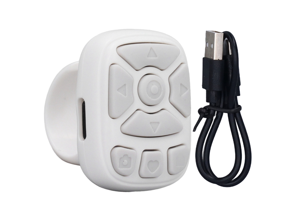 Anillo De Control Remoto Inalámbrico Bluetooth Para Desplazarse Y Pasar Páginas (ios 15, Blanco)