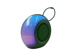 Coluna Wireless Portátil Com Luz Led Sanda Sk-19 Verde Escuro