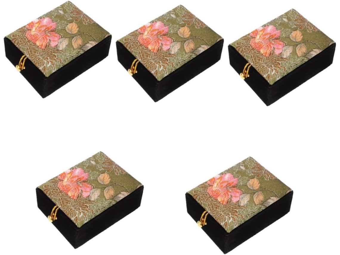 Piezas De Lindas Cajas Para Colgantes Pintadas, Pequeños Organizadores De Joyas Para Estuches