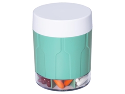 Organizador De Pastillas Eifson 7 Compartimentos Giratorio Para Vitaminas Sin Bpa (cian)