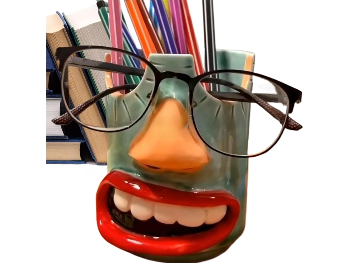 Portalápices de escritorio, organizador divertido para bolígrafos, lápices, gafas y accesorios de oficina Gokoco
