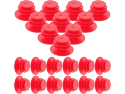 Juego de 40 tapones para manillar de bicicleta de carretera y montaña, en plástico rojo - Slowmoose